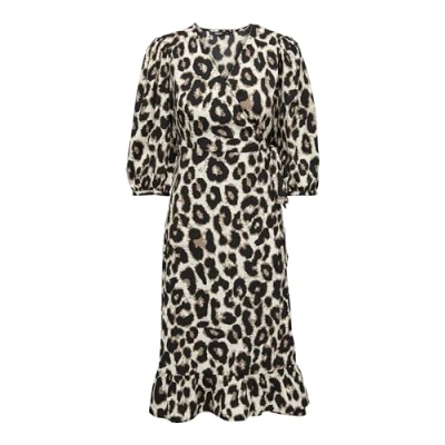 Abbildung von ONLY Onlolivia Wrapmidi Dress Freizeitkleid, Damen, Größe: XS, Cloud dancer/hula