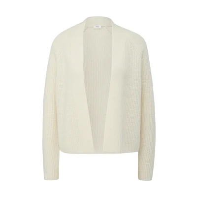 Abbildung von s.Oliver BLACK LABEL Kurzer Cardigan aus Wollmix Natur 46