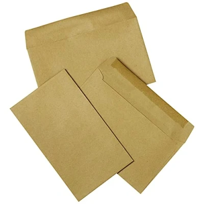 Abbildung von Q Connect Briefumschlag, 89 x 152 mm, gummiert, 70 g/m², Manila Papier, 1000 Stück