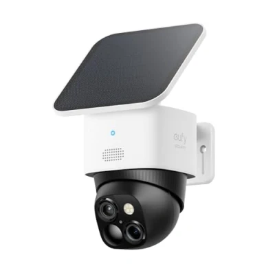 Abbildung von eufy Security SoloCam S340 Dual Kameras Solar Sicherheitskamera Aussen Kabellos, 3K Home Kamera, 360 Überwachung, Keine Toten Winkel, 2,4 GHz WLAN, HomeBase 3 Kompatibel(Generalüberholt)
