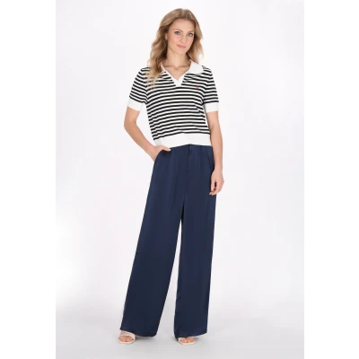 Abbildung von Dreimaster Poloshirt, Damen, Größe: 40, Offwhite black stripe