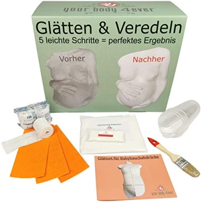 Abbildung von Set zum Glätten &amp; Veredeln Gipsabdruck Babybauch Veredelung Flächenveredelung Glättung für Gipsabdrücke
