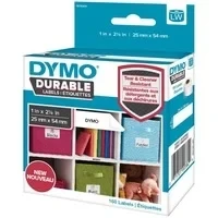 Abbildung von Dymo Durable 2112283 Etikett Schwarz auf Weiß (54 mm x 25 mm)