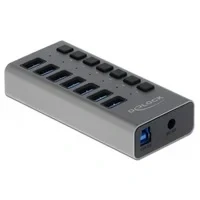 Abbildung von Externer SuperSpeed USB Hub mit 7 Ports + Schalter,