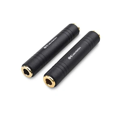 Abbildung von Cable Matters 2er Pack 6,35 mm TRS Kupplung Verlängerungsadapter (6,35 Buchse auf Adapter)