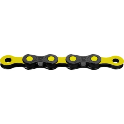Abbildung von KMC Fahrradkette DLC12, 12 fach, 1/2&quot;x11/128&quot;, 126 Glieder, schwarz gelb