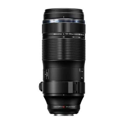 Abbildung von OM SYSTEM M.Zuiko Digital ED 100 400mm F5.0 6.3 is II Teleobjektiv für Micro Four Thirds Systemkameras (OM System, Olympus D und Pen, Panasonic G Serie) Staub spritzwassergeschützt, Schwarz