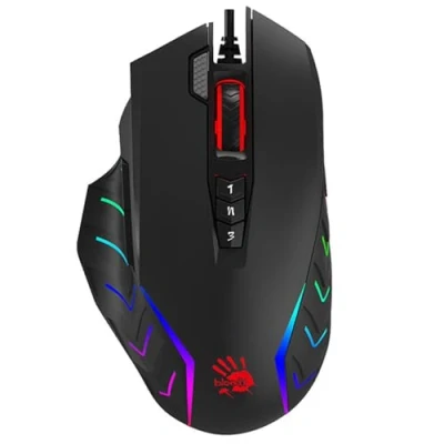 Abbildung von A4tech J95S Stone Black USB Gaming Maus, Optischer Sensor BC3332 S, Light Strike Technologie, DPI: 100 8000