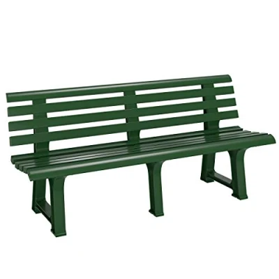 Abbildung von Casaria Gartenbank Orchidea, Wetterfest 240kg Belastbar 145x49x74cm 3 Sitzer Rückenlehne Garten