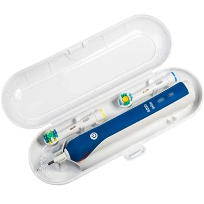 Abbildung von Nincha Reise Etui für Oral B elektrische Zahnbürste Aufbewahrungsbox 1 und 2 Bürstenköpfe（Weiß）