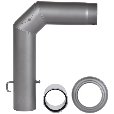 Abbildung von Firefix Ofenrohr, (Set), Bogen, 120 mm, 90 , Stahlblech, mit Drosselklappe