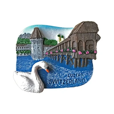 Abbildung von 3D Kühlschrankmagnet Luzern Schweiz Touristensouvenirs Harz Schwan Home &amp; Kitchen Decoration Collection aus China
