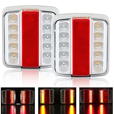 Abbildung von DARKGUARD Anhänger Rückleuchten Set LED,2pcs Rücklichter für KFZ 12v led,Rücklicht Led, led Heckleuchten Wasserdicht PKW Wohnwagen Van mit E Mark