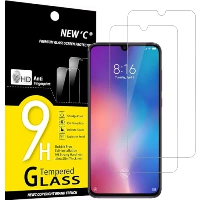Abbildung von NEW&#039;C 2 Stück, Panzer Schutz Glas für Xiaomi Mi 9, Frei von Kratzern, 9H Härte, HD Displayschutzfolie, 0.33mm Ultra klar, Ultrabeständig