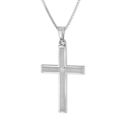 Abbildung von trendor 68258 Herren Halskette mit Kreuz 925 Silber 21 mm