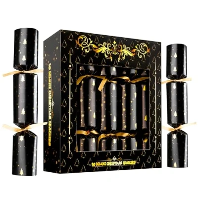 Abbildung von KreativeKraft Christmas Crackers Deluxe Pack von 10 Premium Knallbonbons Weihnachts Cracker Kleine Geschenke Weihnachten, Weihnachtsfeier