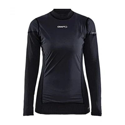 Abbildung von Craft Damen Active Extreme X Wind Ls W Oberteile, Schwarz/Granit, XXL