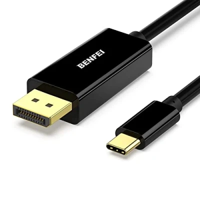 Abbildung von BENFEI USB C auf DisplayPort Kabel 0,9m(4K@60Hz, 2k@144Hz), Typ C[Thunderbolt 3/4 kompatibel] zu für iPhone 15 Pro/Max MacBook Pro/Air 2023 iPad Pro iMac S23 XPS 17 usw