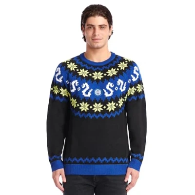 Abbildung von Inter Unisex Maglione Di Natale Pullover, Schwarzblau, XL