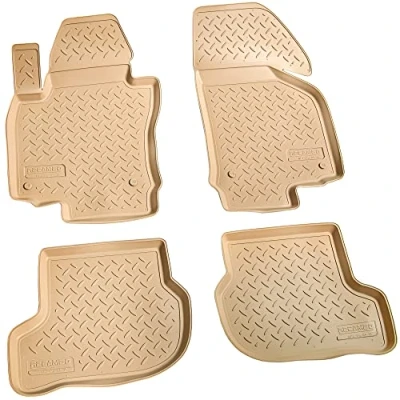 Abbildung von RECAMBO F 8410a Fußmattensatz Gummi vorne und hinten 4 beige Maßgefertigt VOLKSWAGEN: Golf 5 Schrägheck, 6, 6 Variant