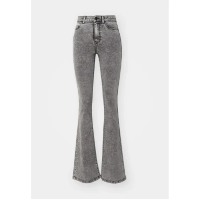 Abbildung von Noisy May Nmsallie Flared Jeans, Damen, Größe: 25x30, Light grey denim