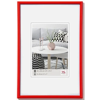 Abbildung von walther design Bilderrahmen rot 13 x 18 cm Galeria Kunststoffrahmen KR318H