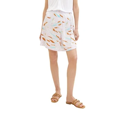 Abbildung von TOM TAILOR Damen 1036676 Mini Rock mit Muster, 31762 Lilac Abstract Leaf Design, 38