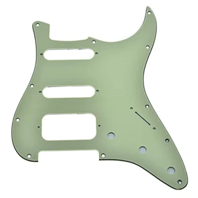 Abbildung von Dopro 11 Loch Strat HSS Gitarre Pickguard 2 Schrauben Humbucking Tonabnehmer Halterung passend für American FD Stratocaster Mintgrün