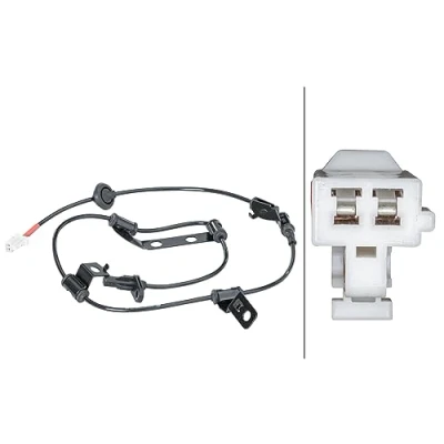 Abbildung von HELLA 6PU 012 679 721 ABS Sensor Hinterachse rechts mit Halter aktiver 2 990 12 HYUNDAI: ix35, KIA: Sportage III
