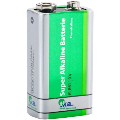 Abbildung von tka Köbele Akkutechnik 9 Volt Blockbatterie: Superlife 9V Block Alkaline Batterie (9V für Rauchmelder, 9Volt Batterien)