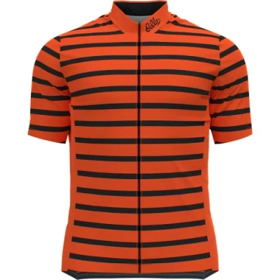 Abbildung von Odlo Herren ESSENTIAL PRINT Radtrikot, exuberant orange black, S