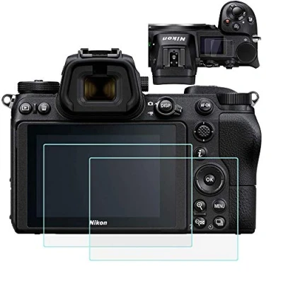Abbildung von Z7 Z6 Displayschutzfolie für Nikon [2 Stück oben + 2 LCD], gehärtetes optisches Glas Folie spiegellose Kamera
