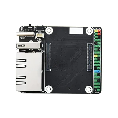 Abbildung von Mini Dual Gigabit Ethernet Basisplatine für Raspberry Pi Compute Module 4 CM4, Integrierte ETH/Micro SD/USB Schnittstellen, Geeignet zur Evaluierung des CM4 oder Integration in Endprodukte