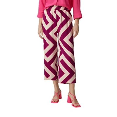 Abbildung von comma Stoffhose, Damen, Größe: 34, Pink