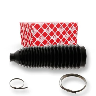 Abbildung von FEBI BILSTEIN 32852 Faltenbalgsatz, Lenkung Thermoplast mit Schellen AUDI: A4 B5 Avant, Limousine, A8 D2, VOLKSWAGEN: Passat Variant