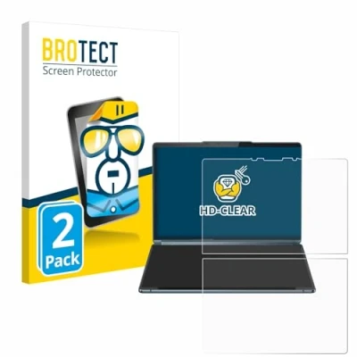 Abbildung von BROTECT (2 Stück Schutzfolie für Lenovo Yoga Book 9i Gen 9 Displayschutz Folie Ultra Klar