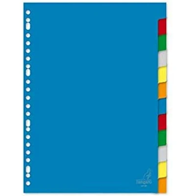 Abbildung von Register Kangaro A4 blanko PP 120 micron 23r. 12tlg sortiert Tabs
