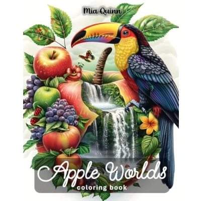 Abbildung von Apple Worlds Coloring Book for Adults: 50 Beautiful Nature Animal Hidden Inside Apples Stress Relief and Relaxation (Magic Books, Band 2)