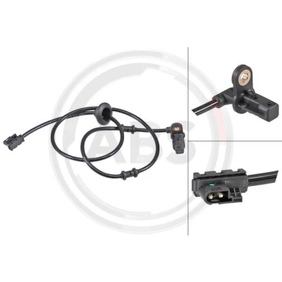 Abbildung von A.B.S. 30200 ABS Sensor aktiver 945 schwarz MERCEDES BENZ: CLK Coupe, C Klasse T modell, Cabrio