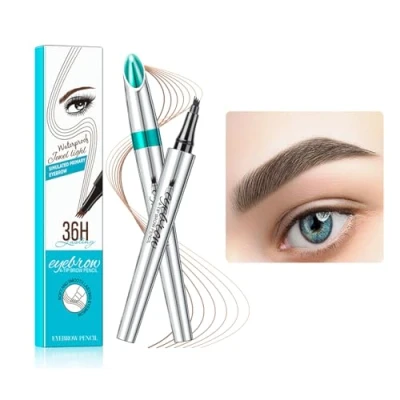 Abbildung von Wasserdichter 3D Augenbrauenstift,Augenbrauenstift,Wischfest Langanhaltenden Augenbrauenstift Microblading,3D Augenbrauenstift,Kann Leicht Natürliche Augenbrauen Brauen (Dunkelbraun)