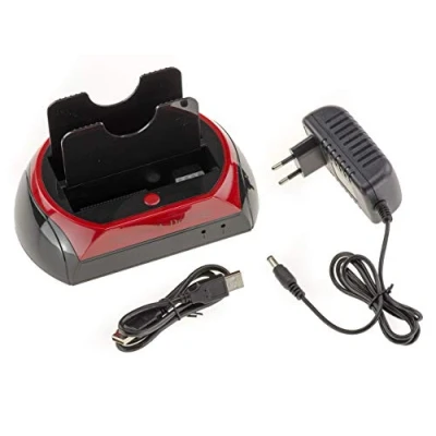 Abbildung von KALEA INFORMATIQUE Dockingstation für SATA und IDE 2.5 oder 3.5 Festplatten auf USB 2.0. HDD Dock mit 2A Stromversorgung.