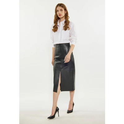 Abbildung von DREIMASTER Klassik Women&#039;s Rock L / Schwarz 100% Lammleder