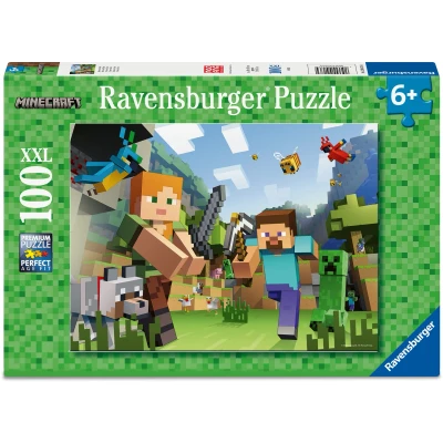 Abbildung von Kinderpuzzle Minecraft Steve und Alex