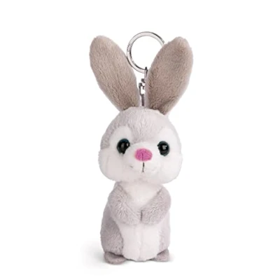Abbildung von NICI 49201 Schlüsselanhänger Hase Fynn Fluffy 10cm grau Nachhaltiger Begleiter Kuscheltieranhänger mit Schlüsselring für Schlüsselband, Schlüsselbund &amp; Schlüsselhalter