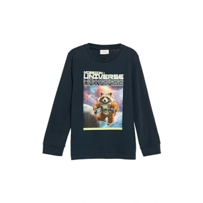 Abbildung von s.Oliver MIT Umlaufendem Grafikprint Langarmshirt für Kinder, Größe: 104/110, Navy