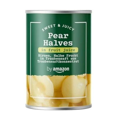 Abbildung von by Amazon Birnen, Halbe Frucht In Traubensaft aus Traubensaftkonzentrat, 411g