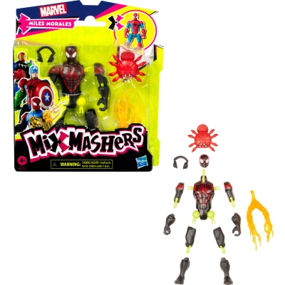 Abbildung von MixMashers Marvel Miles Morales Spider Man Mix and Match Action Figur &amp; Accessoires