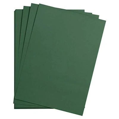 Abbildung von Clairefontaine 975279C Packung mit 25 Bastelkartons Maya, 185g, DIN A4, 21 x 29,7cm, 1 Pack, antikgrün