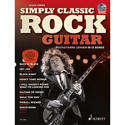 Abbildung von Simply Classic Rock Guitar: Rockgitarre lernen in 12 Songs. Gitarre / E Gitarre. (Schott Pro Line)