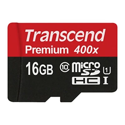 Abbildung von Transcend TS16GUSDCU1 Class 10 Premium microSDHC 16GB Speicherkarte UHS I
